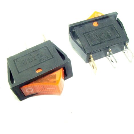 INTERRUPTOR AMARILLO 15A ON-OFF ILUMINADO 12V