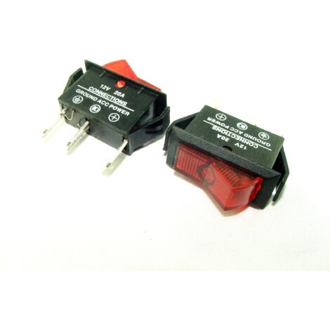 INTERRUPTOR ASW-09D 12V-20A ROJO