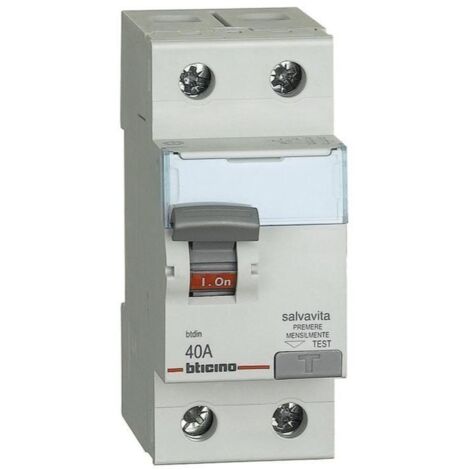 Interruptor automático de corriente residual Bticino 40A tipo AC GC723AC40
