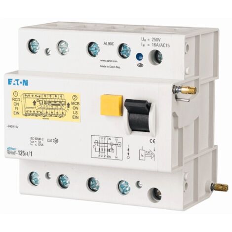 Interruptor automático de corriente residual Eaton 125A 30mA 4P AC 170250