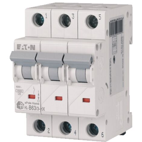 INTERRUPTOR AUTOMÁTICO DE SOBRECORRIENTE EATON B 63A 3 POLOS HN-B63/3 194887