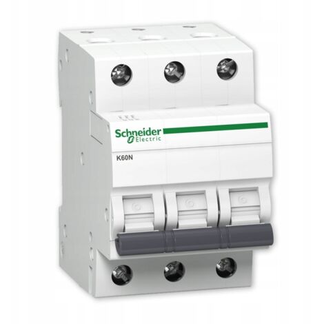 Interruptor automático de sobrecorriente K60N C 63A 3P 3M 6KA ACTI 9 A9K02363