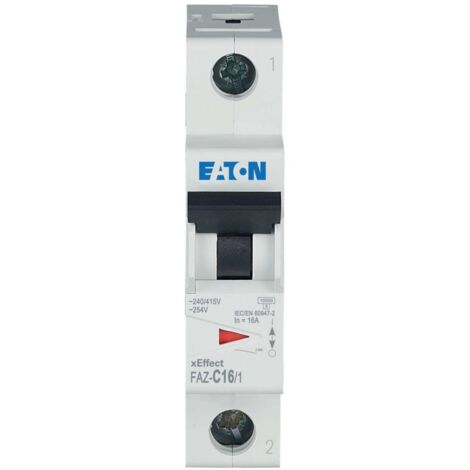 Interruptor automático de sobrecorriente serie 15 kA 1 polo FAZ-C16/1