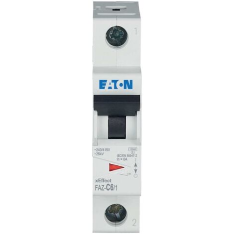 Interruptor automático de sobrecorriente serie 15 kA 1 polo FAZ-C6/1