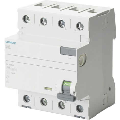Interruptor automático diferencial Siemens de 4 polos 25A 500V A 5SV36526