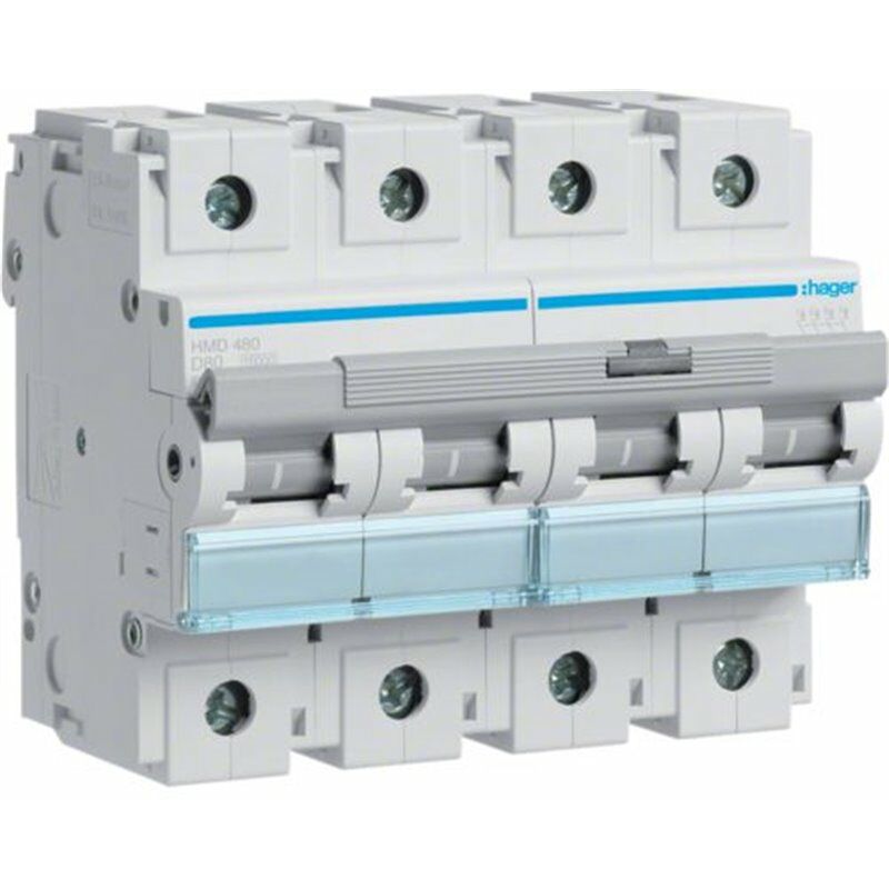 

Interruptor Automatico HM 4P 80A curva D 15kA HMD480 - Hager