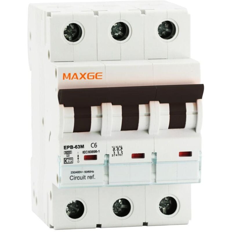 

Interruptor Automático Industrial MAXGE 3P-10kA 10-63A .20 A - 20 A