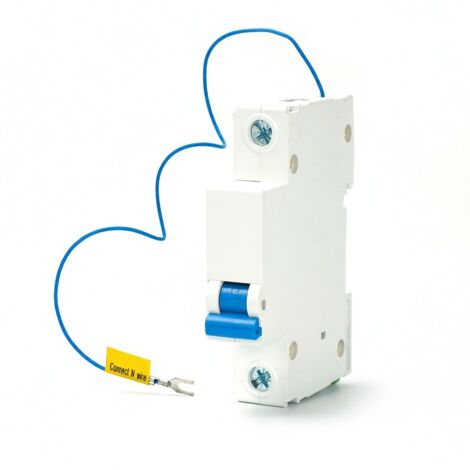 Interruptor automático inteligente Wi-Fi de 1 polo, montaje en carril DIN, compatible con la aplicación Ewelink y el control por voz de Google Assistant para la automatización del hogar.