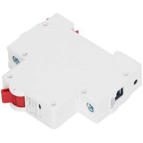 Interruptor automático monofásico de 250 V CC, 6 A, montaje en carril DIN, capacidad de ruptura de 6000 A.