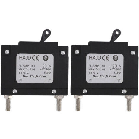 Interruptor automático para generador Jeffergarden de 2 piezas, interruptor automático profesional de seguridad para generadores de gasolina de 23 A y 230 V con interruptor.