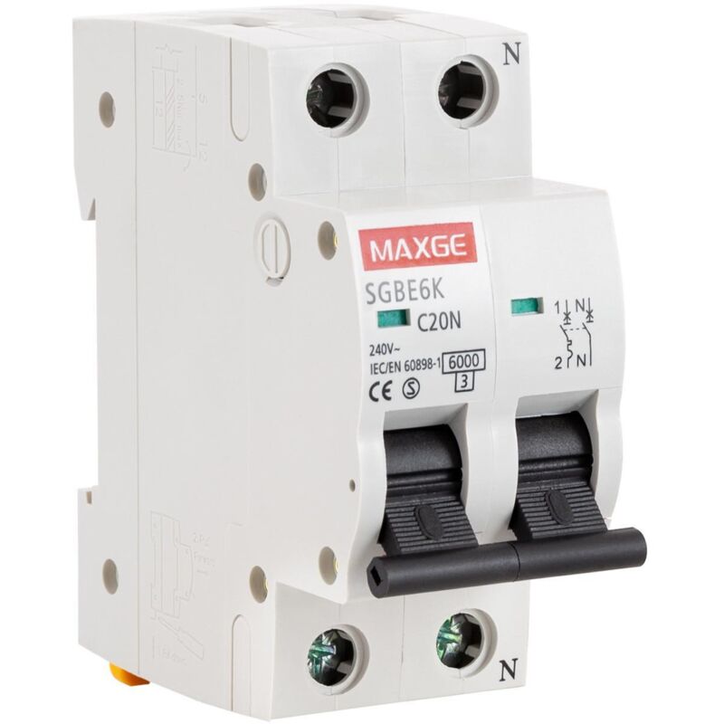 

Interruptor Automático Residencial MAXGE 1P+N-6kA 6-40A 25 A - 25 A