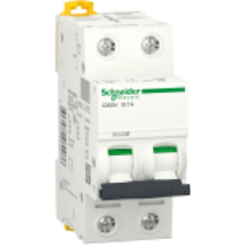 Schneider - Interruptor automático magnetotérmico iC60N - 2P - 1A - curva b - A9F73201
