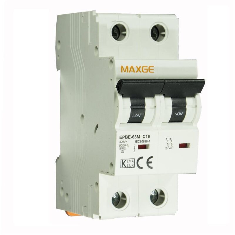 

Interruptor Automático Residencial MAXGE 2P-6kA 6-63A .20 A - 20 A