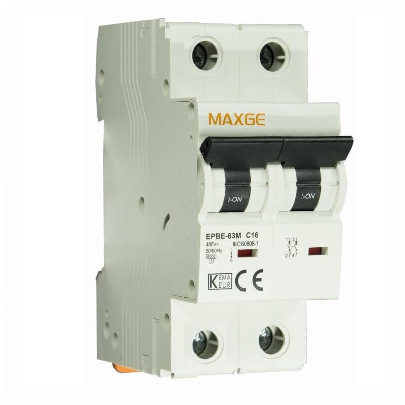 

Interruptor Automático Residencial MAXGE 2P-6kA 6-63A 25 A - 25 A