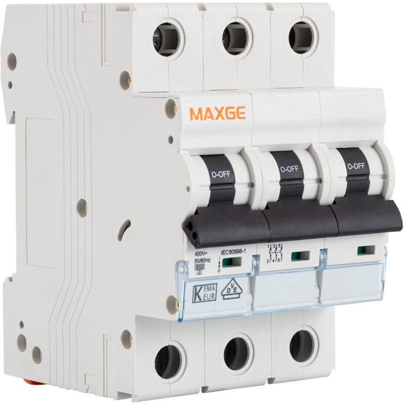 

Interruptor Automático Residencial MAXGE 3P-6kA 10-63A 25 A - 25 A