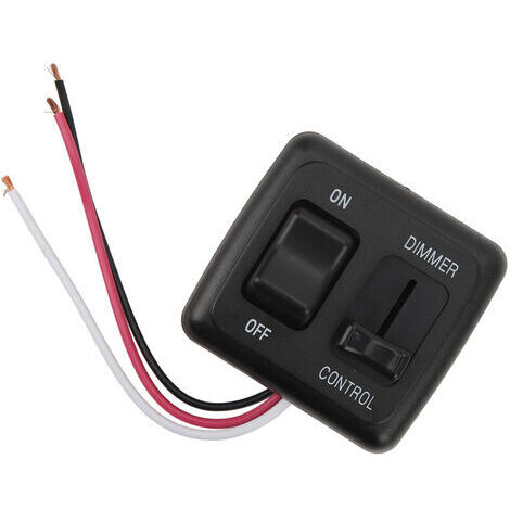 Interruptor basculante de 12 V CC con regulador de intensidad en la parte superior para tiras de luces LED/halógenas/incandescentes para autocaravanas, coches y camiones.