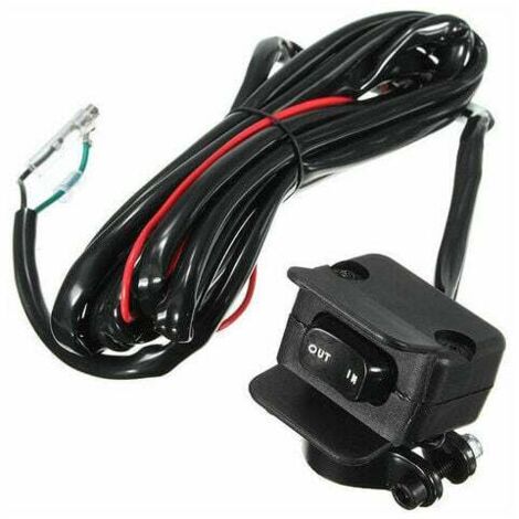 Interruptor basculante de cabrestante de 12 V con soporte de montaje y kit de línea de control para cabrestante eléctrico ATV UTV