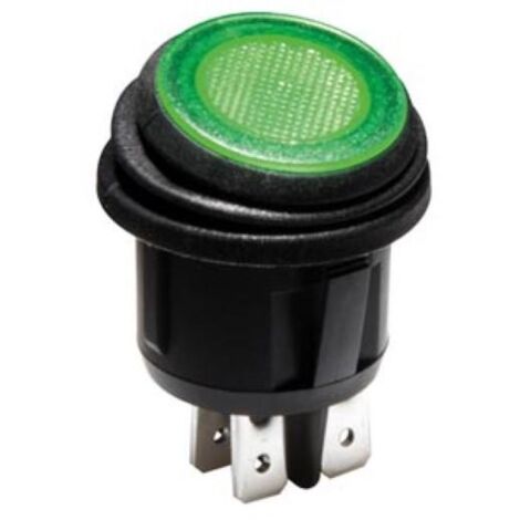 INTERRUPTOR BASCULANTE ILUMINADO - LED VERDE - 2P/ON-OFF