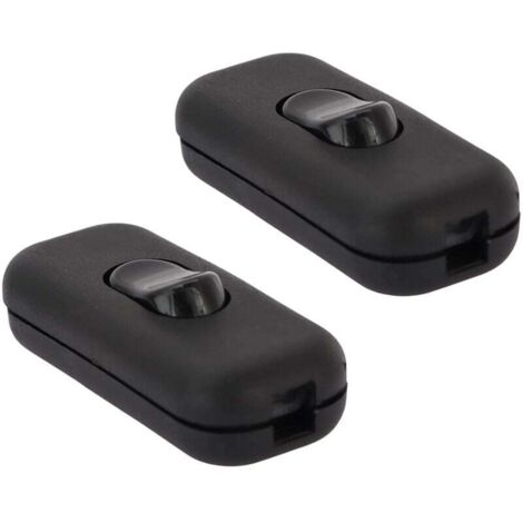 Interruptor basculante KZQ de 2 polos, color negro, 6 A, 250 V, para lámparas en línea de 2 o 3 vías, para electrodomésticos pequeños, lámparas de escritorio y lámparas de noche.