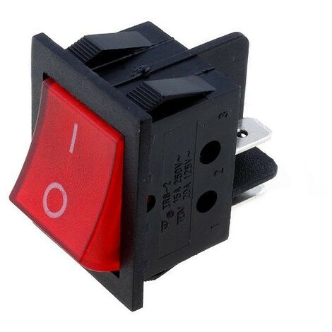 Interruptor basculante rojo DPST 4 pin - Cablematic