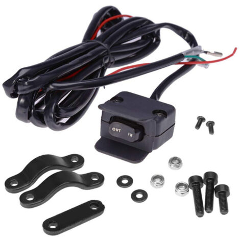 Interruptor basculante para cabrestante de ATV/UTV de 12 V, interruptor de control manual montado en el manillar, compatible con la mayoría de los cabrestantes.