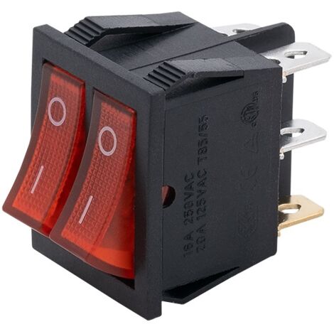 INTERRUPTOR BIPOLAR DE DOBLE PASO, ILUMINADO - VT-206-1221