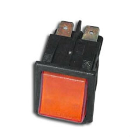 Interruptor bipolar naranja 30x22 mm. 4 faston