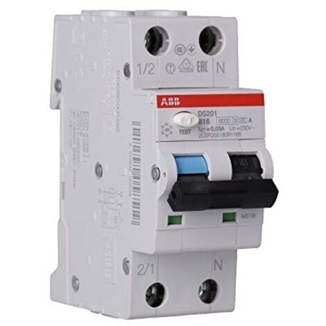 Interruptor combinado B16 1 pole + n 6 ka