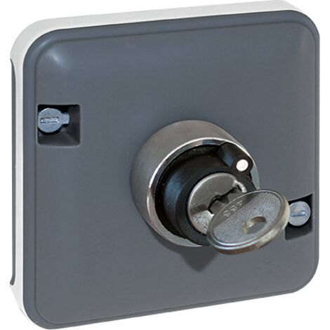 Interruptor con llave - gris modular IP55 - OXXO 2 posiciones