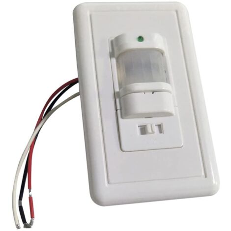 Interruptor con sensor ajustable, controlador de luz no moderno, luz LED eléctrica, luz ambiental, detector de sensor práctico, ABS blanco