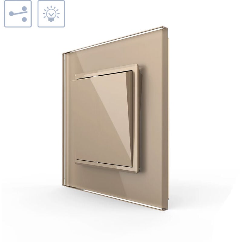 Ledbox - Interrupteur à bascule, cadre doré