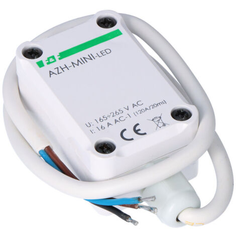 Interruptor crepuscular AZH-MINI-LED con sensor interno fotosensible para encender la iluminación LED