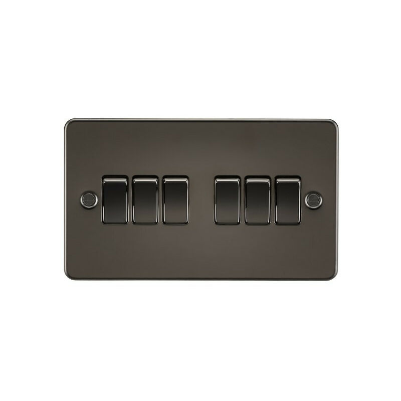 

Interruptor de 2 vías Knightsbridge Flat Plate 10AX 6G - bronce