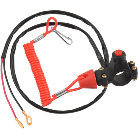 Interruptor de apagado de emergencia de 2 cables para manillar de 7/8" (22 mm) para motos de cross, quads y vehículos todoterreno de 110 cc y 125 cc de Taotao.