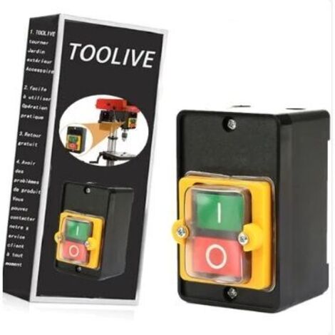 Interruptor de botón pulsador AC220V/380V 10A - Encendido/apagado monofásico/trifásico a prueba de agua