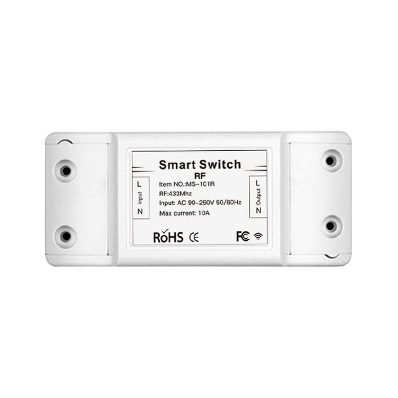 

Interruptor de CA 90-250V luz Receptor 433 MHz rele de control remoto para la lampara del interruptor Electrodomesticos para el hogar, Blanco,