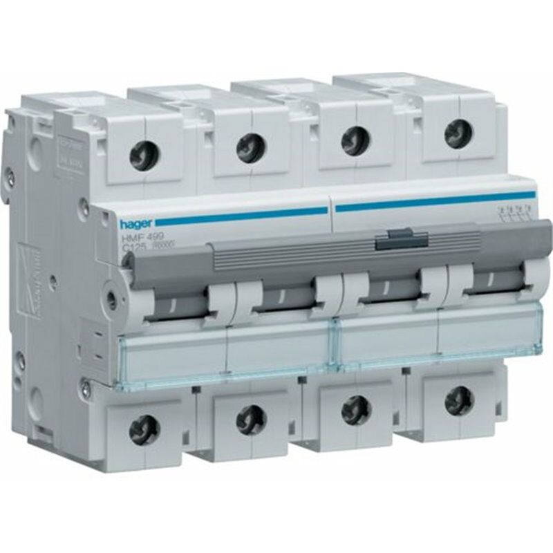 

Interruptor Automatico HM 4P 125A curva C 10kA HAGER HMF499