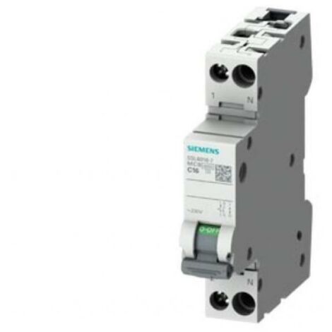 Interruptor de circuito de Siemens 10A 1P+N 6 KA curva C 1 Formulario de 5SL60107