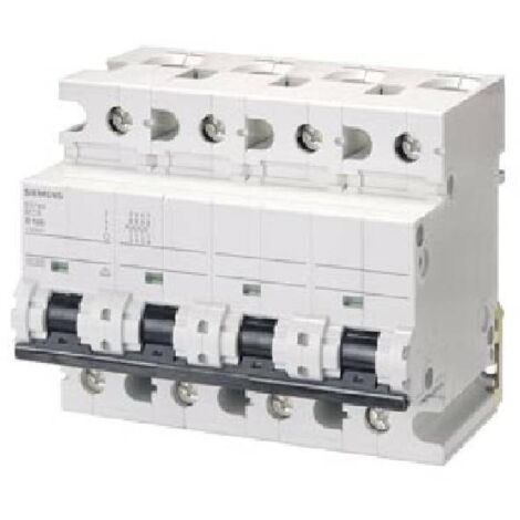 Interruptor de circuito de Siemens 4P 125A 10kA Tipo C 6 Módulos