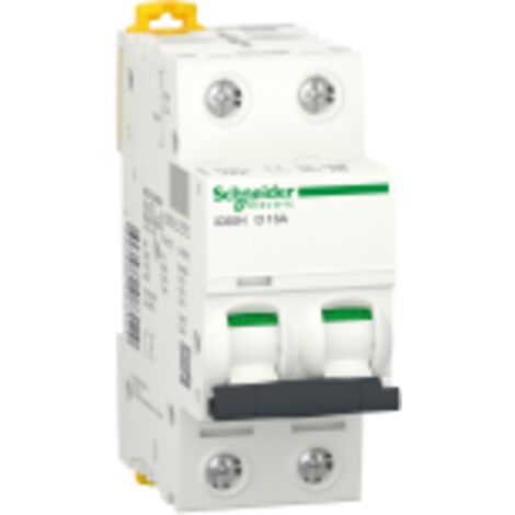 Interruptor de circuito Interruptores de Schneider 2P 16A 10KA D 2 módulos A9F85216