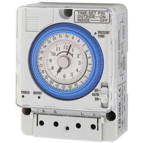 Interruptor de control de tiempo mecánico, material ABS, interruptor de tiempo alimentado por batería, temporizador mecánico, 100-240 V CA