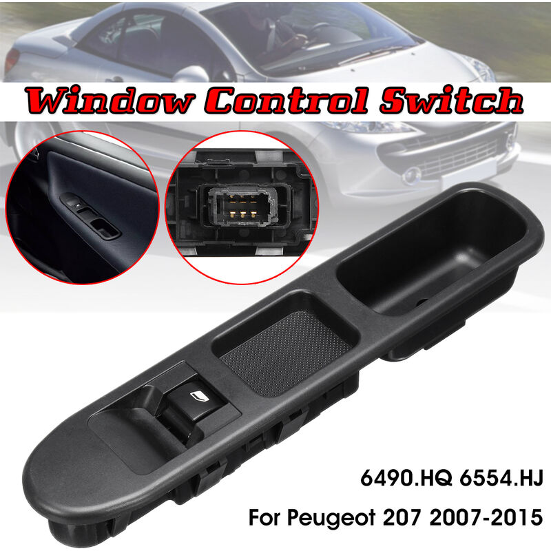 

Interruptor de Control de ventana de 6 pines para Peugeot 207 2007-2015 lado del pasajero 6490.HQ 6554.HJ