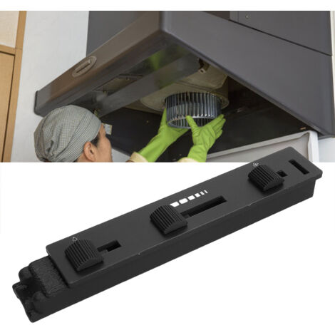 Interruptor de control para campana extractora SV12969, fabricado en ABS – 18,5 x 3 cm – Negro – Pieza de repuesto del fabricante