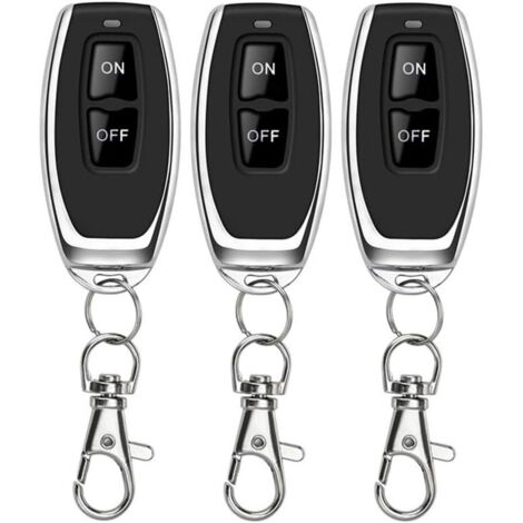 Interruptor de control remoto inalámbrico con un alcance de 100 metros (328 pies), interruptor de control remoto para todo tipo de motores de CC, control de iluminación, etc. (Paquete de 3)