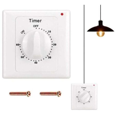 Interruptor de cuenta regresiva: interruptor de luz con temporizador de 60 minutos, resistente al agua, para excavar agujeros