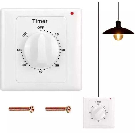 Interruptor de cuenta regresiva Ulisem: interruptor de luz con temporizador de 60 minutos, resistente al agua, para excavar agujeros