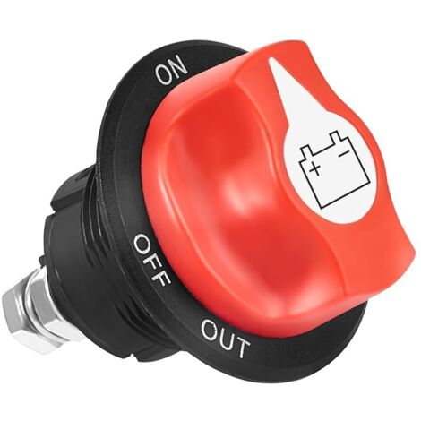 LABLANC Interruptor de desconexión de batería de 12 V-24 V, 100 A, encendido y apagado, para coche, barco, camión, motocicleta y vehículo marino.