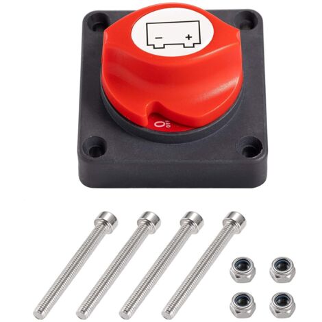 Interruptor de desconexión de batería de 12V, 24V y 48V, interruptor de corte principal para motores de vehículos marinos, barcos, automóviles, camiones, autocaravanas, remolques y vehículos recreativ