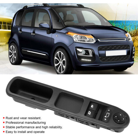 Interruptor de elevalunas del lado del pasajero/conductor 6554QC negro para Peugeot 207