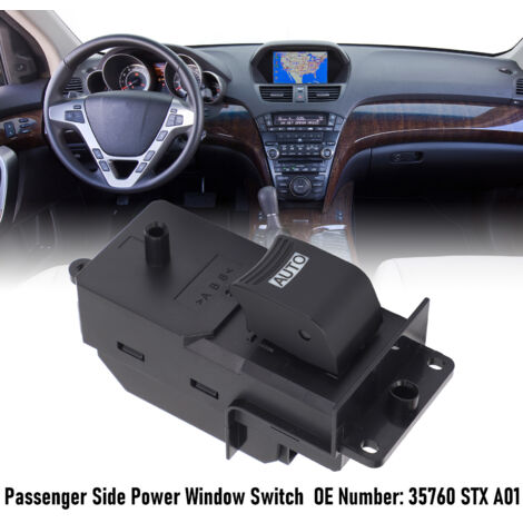 Interruptor de elevalunas eléctrico de alta sensibilidad del lado del pasajero derecho para MDX 2007-2013 - Premium ABS